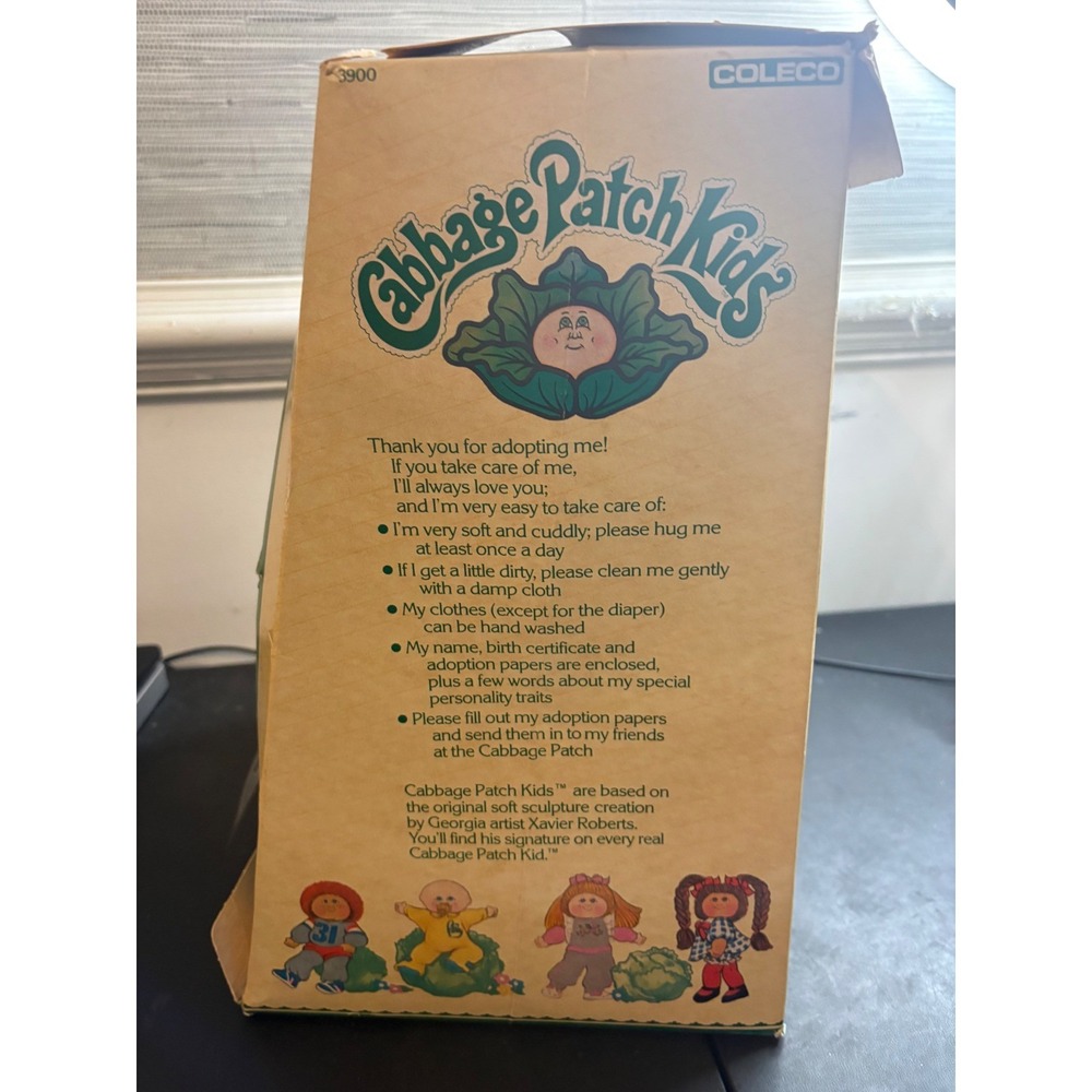 Vintage 1983 Cabbage Patch Kids Doll Wilt Harvey Coleco Original Box 3900 Boy - Picture 5 of 8